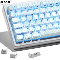 XVX Topographic Nueva versión Patrón Brillo Perfil OEM IMD-Tech Keycap Set 118 teclas