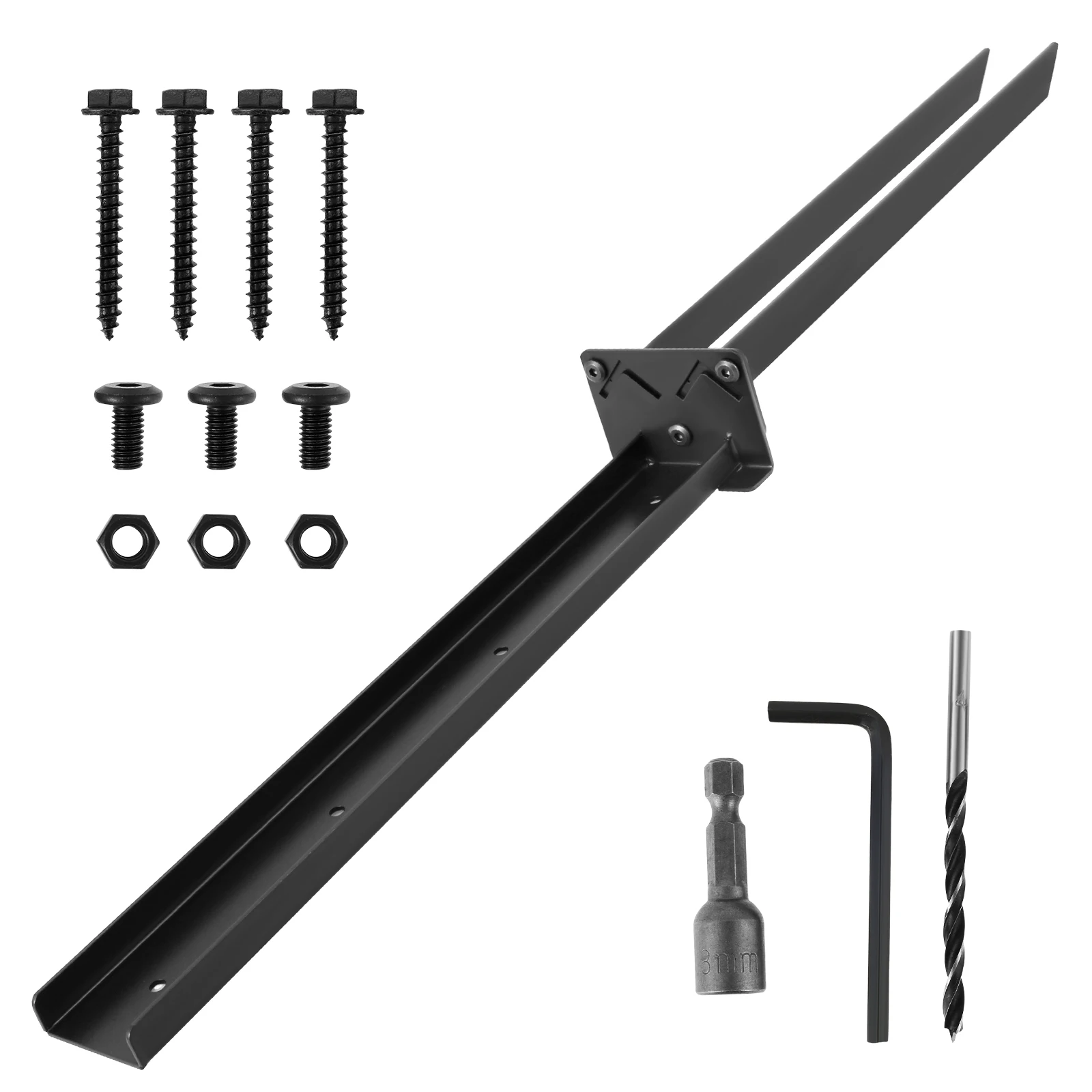 

Garden Fence Post Anchor Double Ground Spike Heavy Duty Steel Fence Post Repair Stakes for Repair Tilted Broken Wood Fence Post