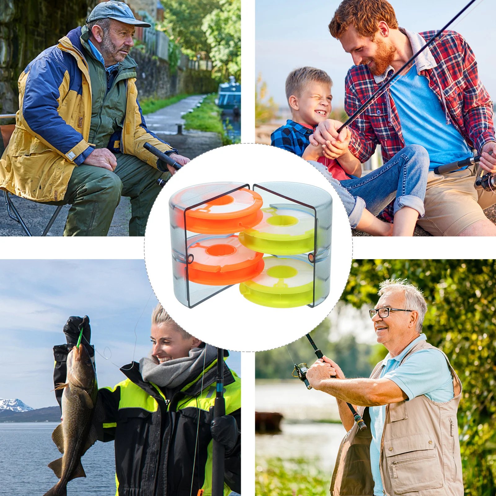 

1box Shock-Resistant Fishing Line Winder Durable Eco-Friendly Bobbins Organizer Storage Spools Portable Fishing Tackle Box