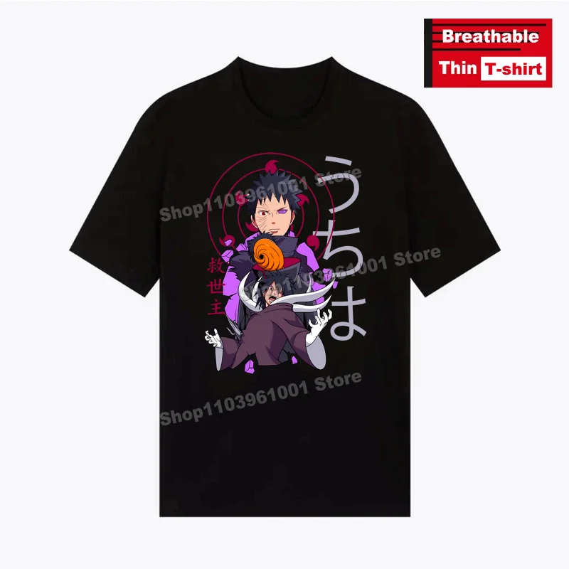 

Japanese Hot Animation Printing - Obito T-shirts y2k Harajuku Street Men Women Casual Short Sleeve Tees Breathable Thin T Shirt