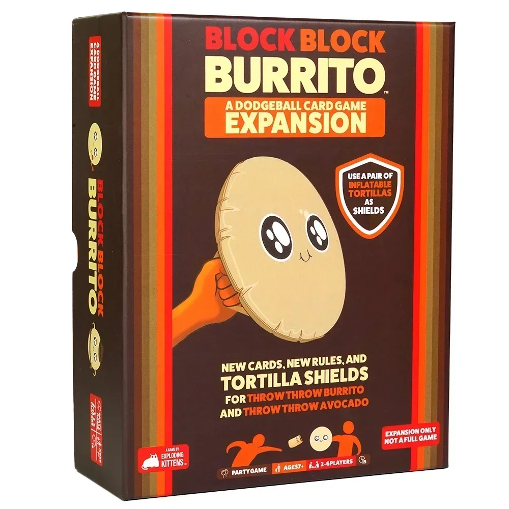 Exploding Kittens Block Block Burrito Board Game Throw Throw Burrito