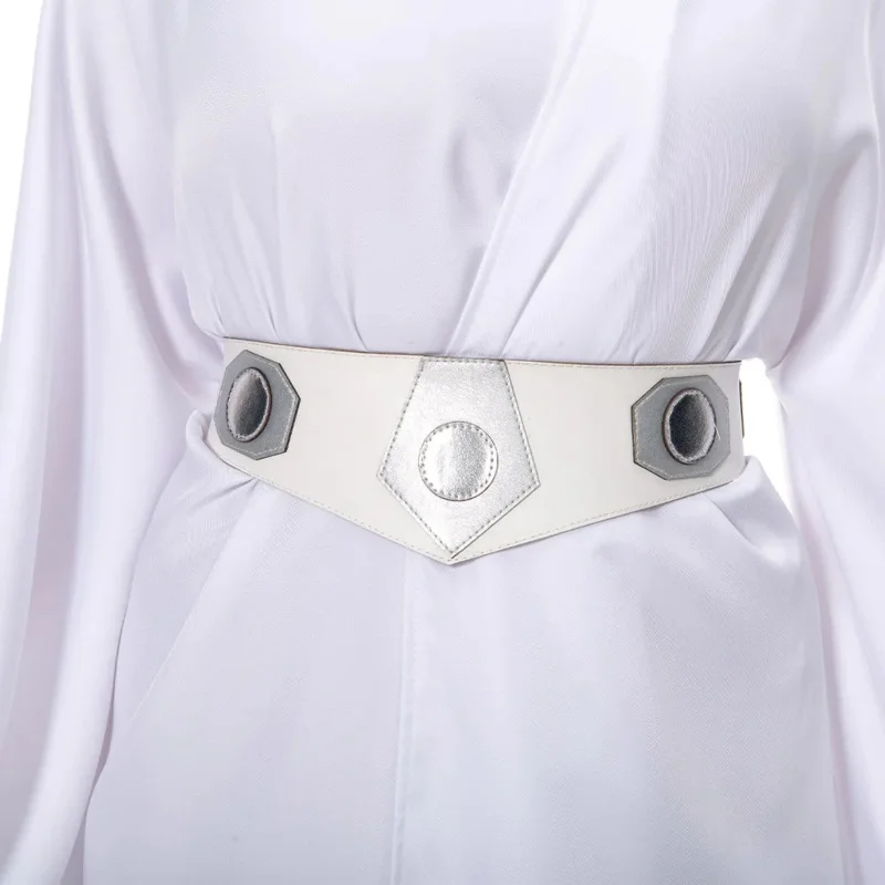 جديد 2025 أزياء نسائية بنات ليا فانتاسي رداء أبيض لفيلم معركة الفضاء أزياء تنكرية للأطفال والكبار أزياء لعب الأدوار ★ ★ ★   جيه.