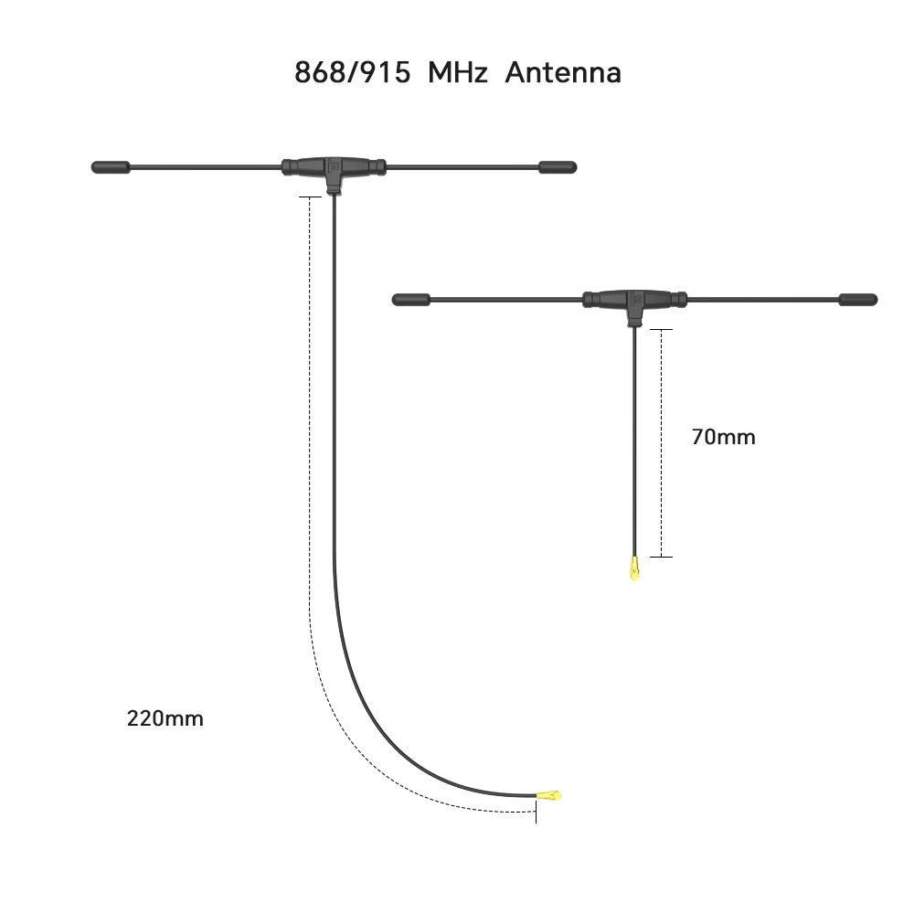 iFlight ExpressLRS ELRS 868 900MHz / ELRS 2.4G Receiver / TX Module with 70mm / 40mm / 220mm Antenna / Stick for Commando 8 FPV