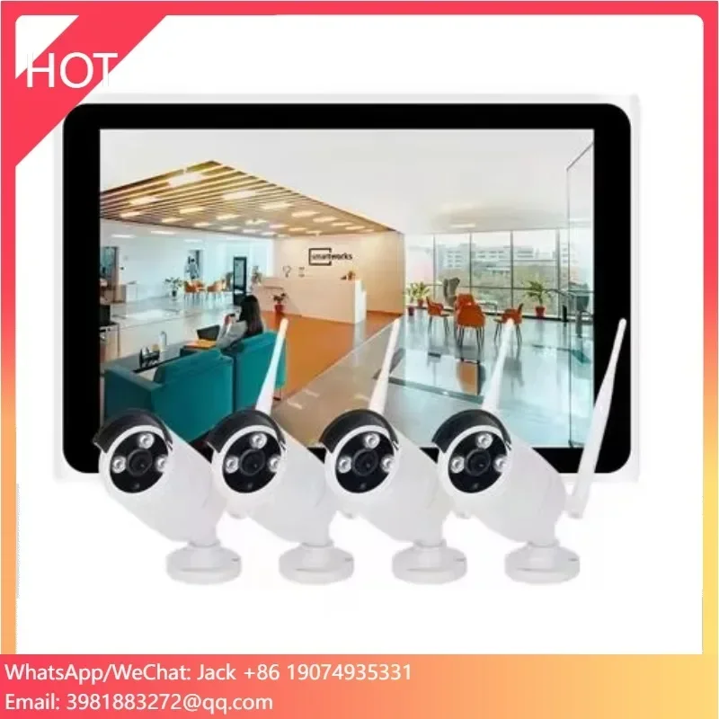 

Tuya 3MP 4CH Video Surveillance Camera NVR Kit With 10 Inch Screen Smart Wifi IP Security Camera System Plug Play PST-8304-3MP