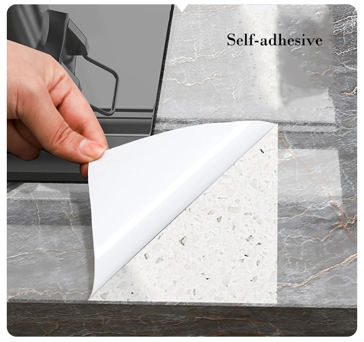 1 Rolle Marmor-Wandaufkleber, wasserdicht, schmutzabweisend, ölbeständig, selbstklebende PVC-Tapete, Küchen-Wandaufkleber – Detail 6