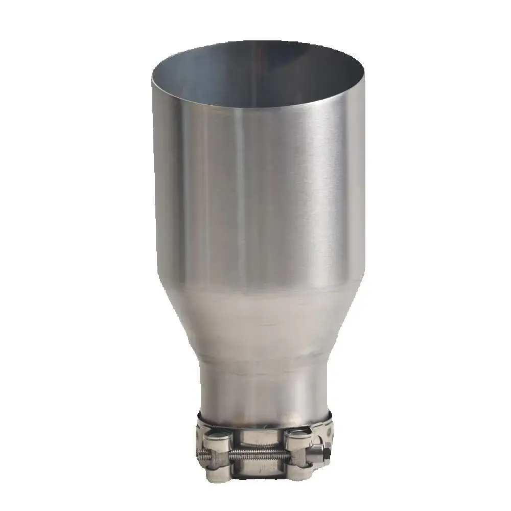 AK 304 Stainless Steel Long Angled Exhaust Tip, Single Pipe, Universal Fit for European Cars, 2.5', 4' Outlet, 7.5s