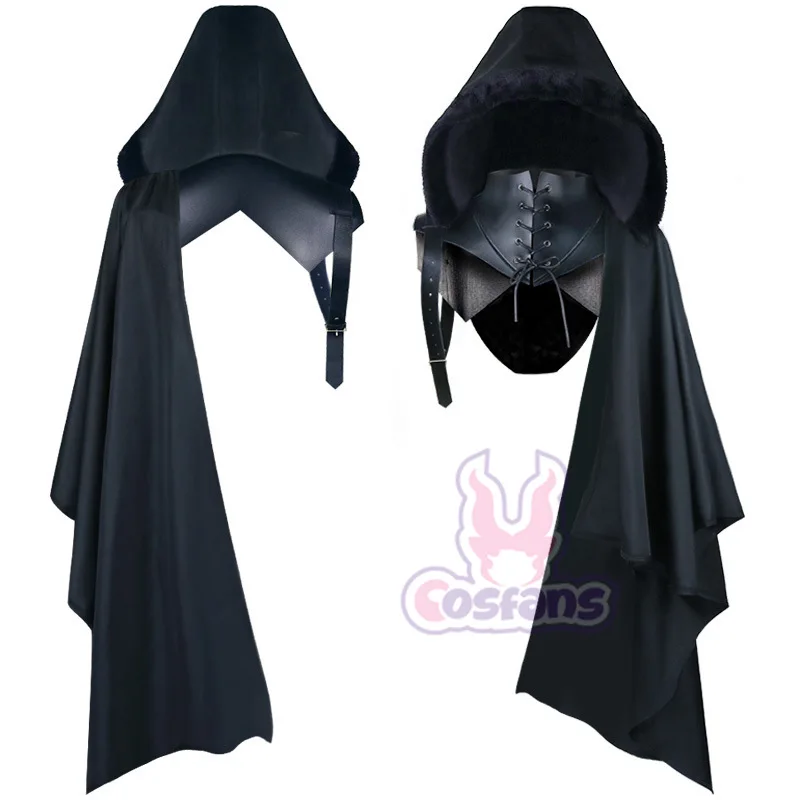 Medieval Vintage Gothic Knight Armour Black One Shoulder Cloak Gothic Punk Lace Up Renaissance Crusader Gear Cosplay Costume