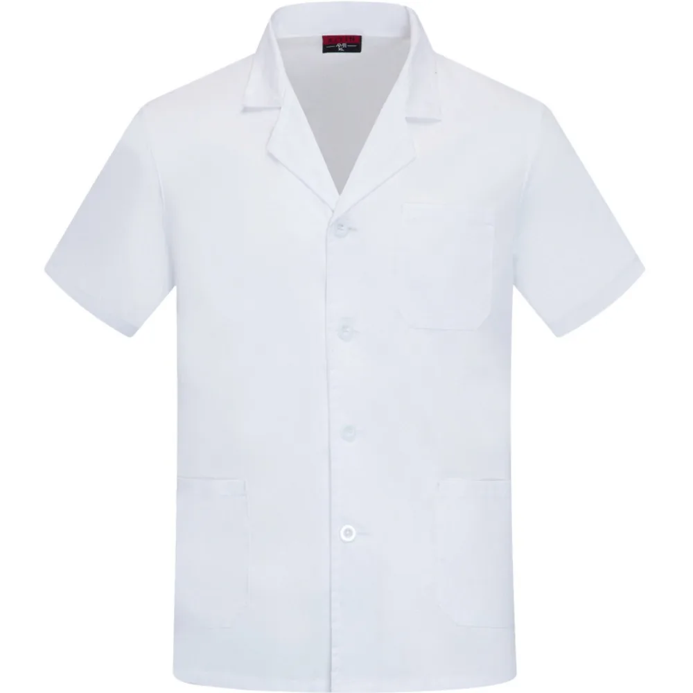 Vêtements de travail de Chef de cantine pour hommes, vêtements de Chef de cuisine de maternelle pour femmes, été mince et respirant blanc