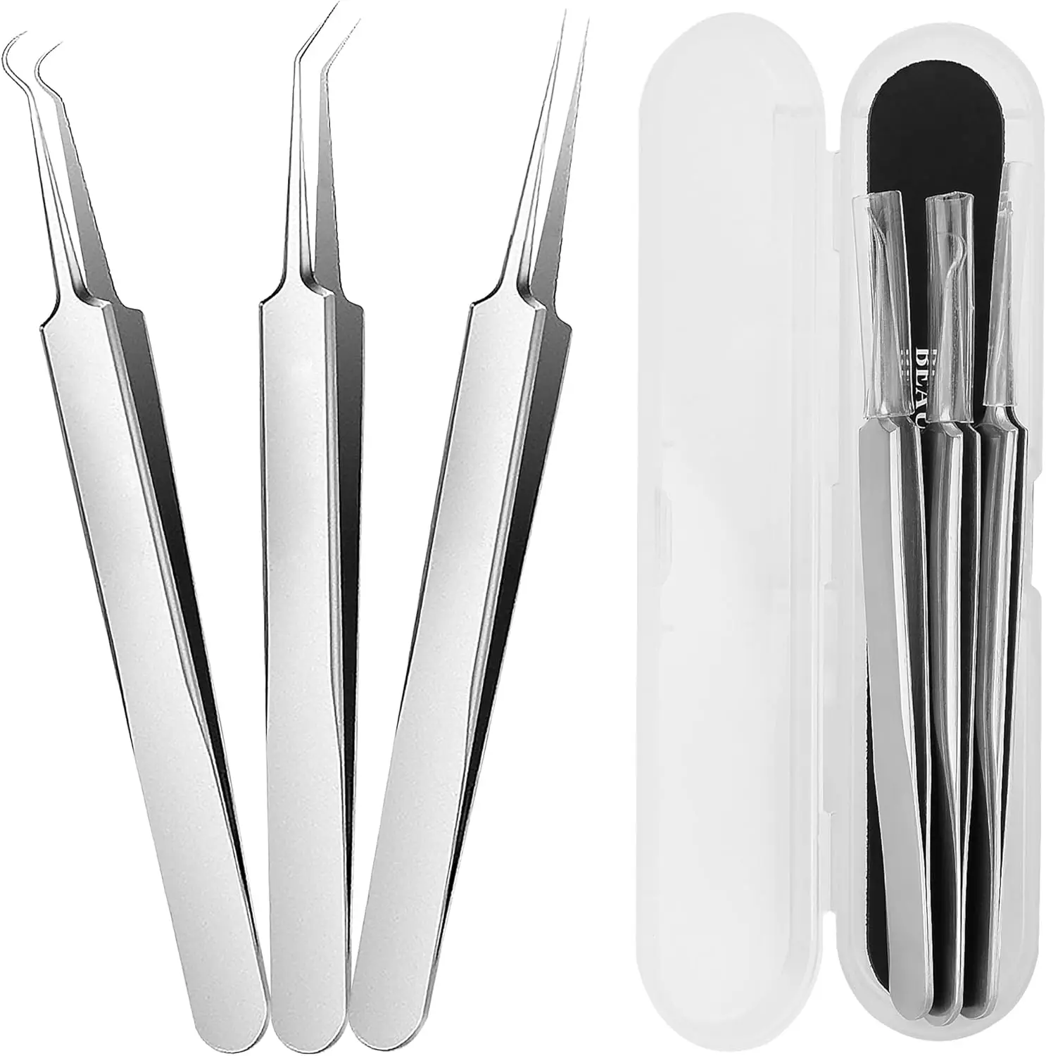 Mee-eter pincet, mee-eter extractor, puistje popper tool kit, professionele roestvrijstalen huid Zit acne smet popping chirurgisch