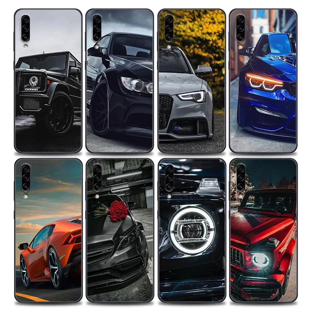 Male Men Brand SUV Sports Cars Phone Case For Samsung Galaxy A30s A20 A10e A40 A50 A60 A70 A80 A90 A7 A9 2018 Soft Fundas Cover