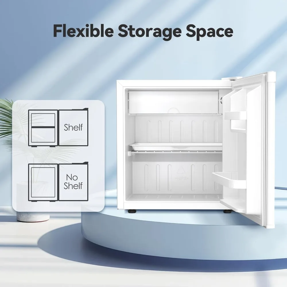 Мини-холодильник с морозильной камерой, номинальная 1,6 куб. Небольшой вертикальный холодильник футов со съемными полками, 7. Регулируемый термостат, Низкий Ной