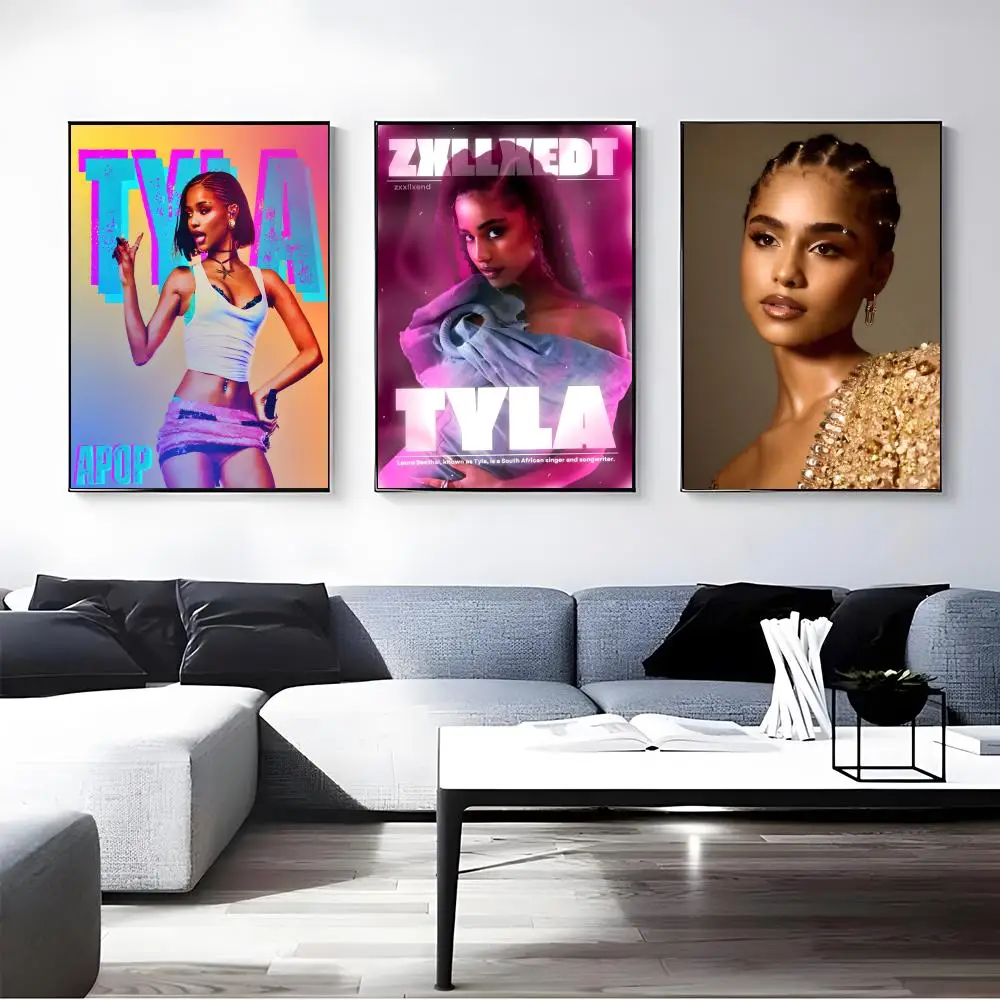 Singer Tyla Poster Self-adhesive Art Waterproof Paper Sticker Coffee House Bar Room Wall Decor