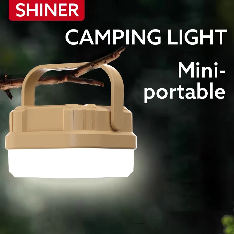 Portable LED Camping Lantern, Type-C Rechargeable Light for Camping and Outdoor Use