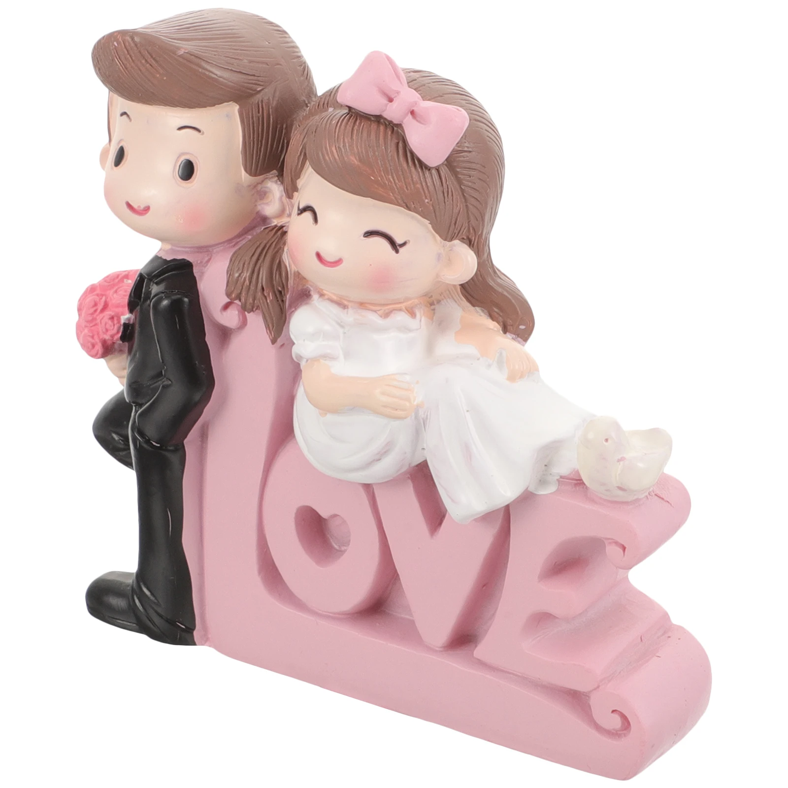 

Motorcycle Bride and Groom Ornaments Wedding Cake Toppers Decoration Figurines for Hat