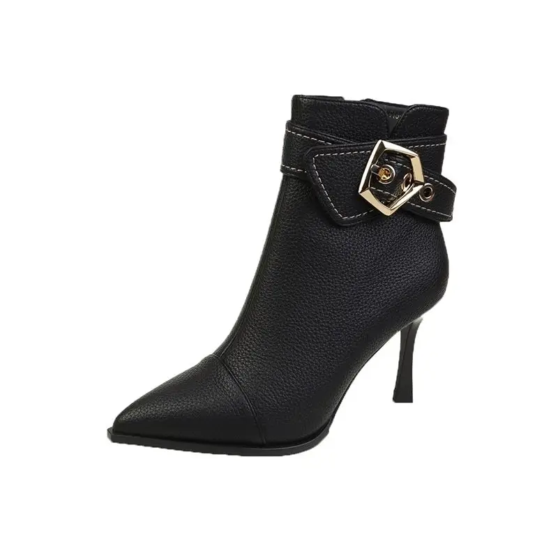 

Женские короткие туфли. Черные ботильоны с острым носком. Рабочие ботильоны на шпильке. Горячая акция. Дизайнерские женские ботильоны. Роскошная распродажа.