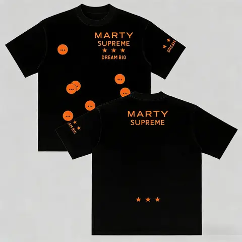 movie Marty Supreme Three stars graphics 100%Cotton unisex shirt 2026 Summer New Men's fashion Y2k Short sleeve Tshirt fan gift
