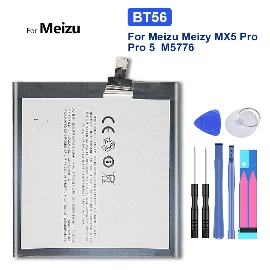 High Capacity Battery BT45A BT56 3050mAh-3100mAh For Meizu Meizy Pro 5 MX5 pro M5776 Portable batteries