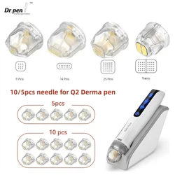 Dr. Pen Hello Face Q2 Golden Needle Head 10/5 pcs EMS Derma Stamp 9 pin 14 pin 25 pin Cartridges For Skin Care & Hair Growth