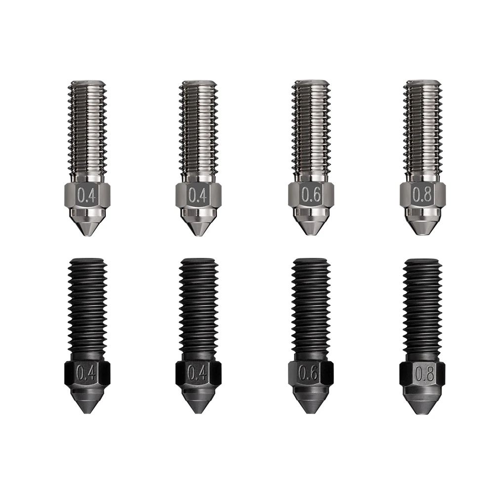 8pcs 0.4MM 0.8 K1 Nozzle Kit Premium Material Smooth Inner Wall Extrusion Uniform Feeding For K1/K1 Max/CR-M4 3D Printer Parts