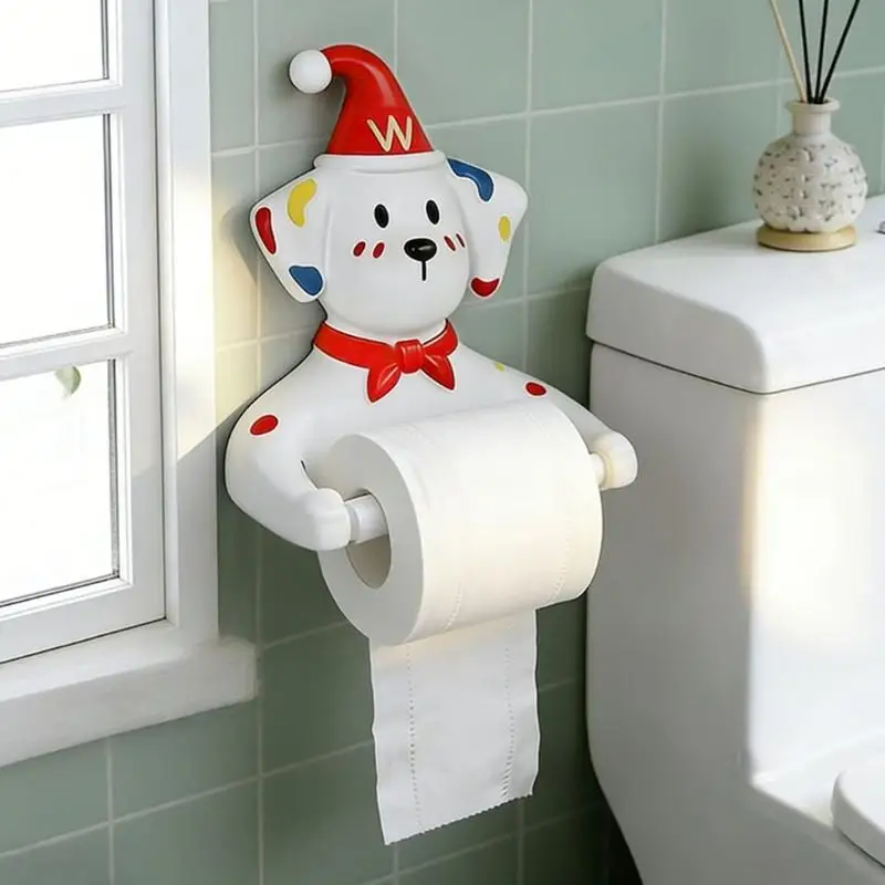 

Настенный водонепроницаемый диспенсер для туалетной бумаги с рисунком щенка, диспенсер для туалетной бумаги для ванной комнаты с
