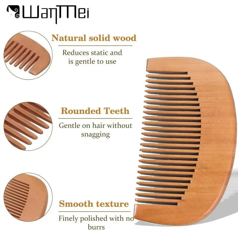 1/2pcs Wooden Comb Soft Labor and Delivery Essentials Hairbr