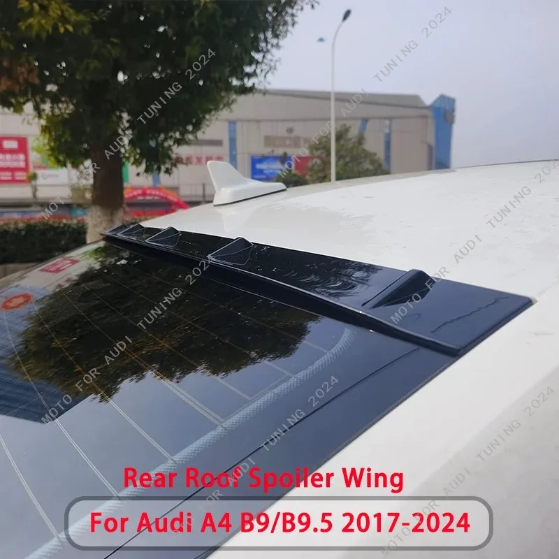 For Audi A4 S4 B9 /B9 Facelift 2017-2024 Car Rear Roof Spoiler Wing Shark Fin Spoiler Wing Rear Side Window Roof Trim Spoiler