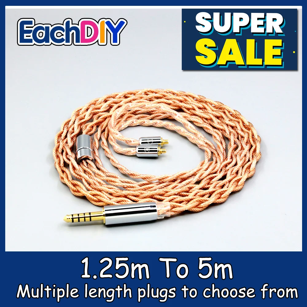 グラフェン-7n-occ-シールド同軸混合イヤホンケーブル-dunu-t5-titan-3-t3-用-長さ延長-mmcx-4-コア-18-ミリメートル-ln007749