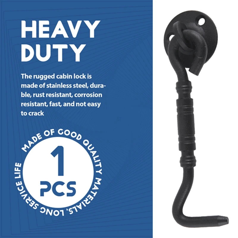 ステンレス鋼の納屋のドアロック、ドアフックとアイラッチ、取り付けネジ、引き戸ラッチ、4インチ