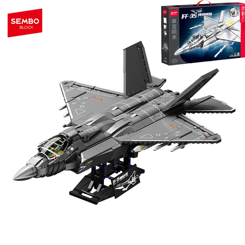

SEMBO BLOCK Military Aircrafts Assemblage Building Blocks MOC Large Armed Airplanes Figures Bricks DIY Toys Kids for Boys Gifts