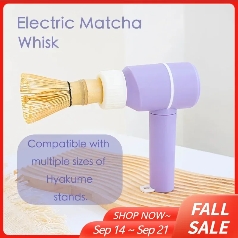 

3 Gears Adjustable Electric Matcha Tea Whisking Tools Electric Bamboo Whisk Brush for Whisking Powder Matcha Coffee Tea