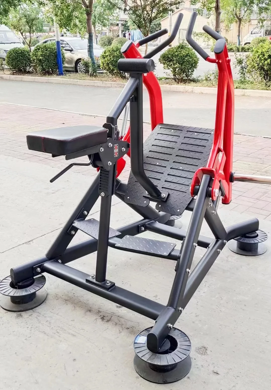 Factory Direct Supply Commercial Plate Loaded Iso-Lateral Low Row Strength Machine Low Back Pull Trainer for Bodybuilding
