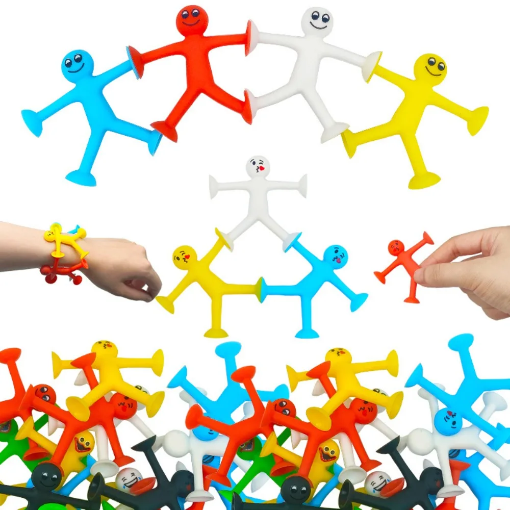 12/24Pcs Colorful Suction Cup People for Birthday Party Carnival Baby Shower Celebration Gift Prize Pinata Treasure Box Filler