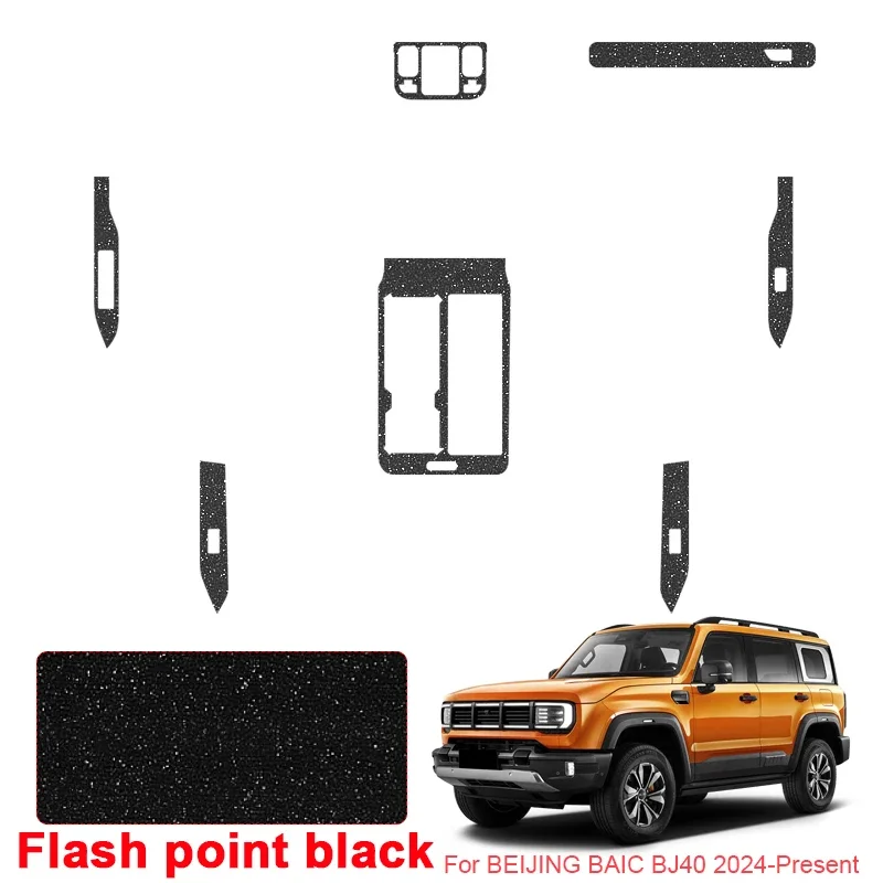 

Car Carbon Interior Sticker Auto Lifting Window Panel Decal For BEIJING BAIC BJ40 2024-2026 LHD Gear Inner Door Protective Film