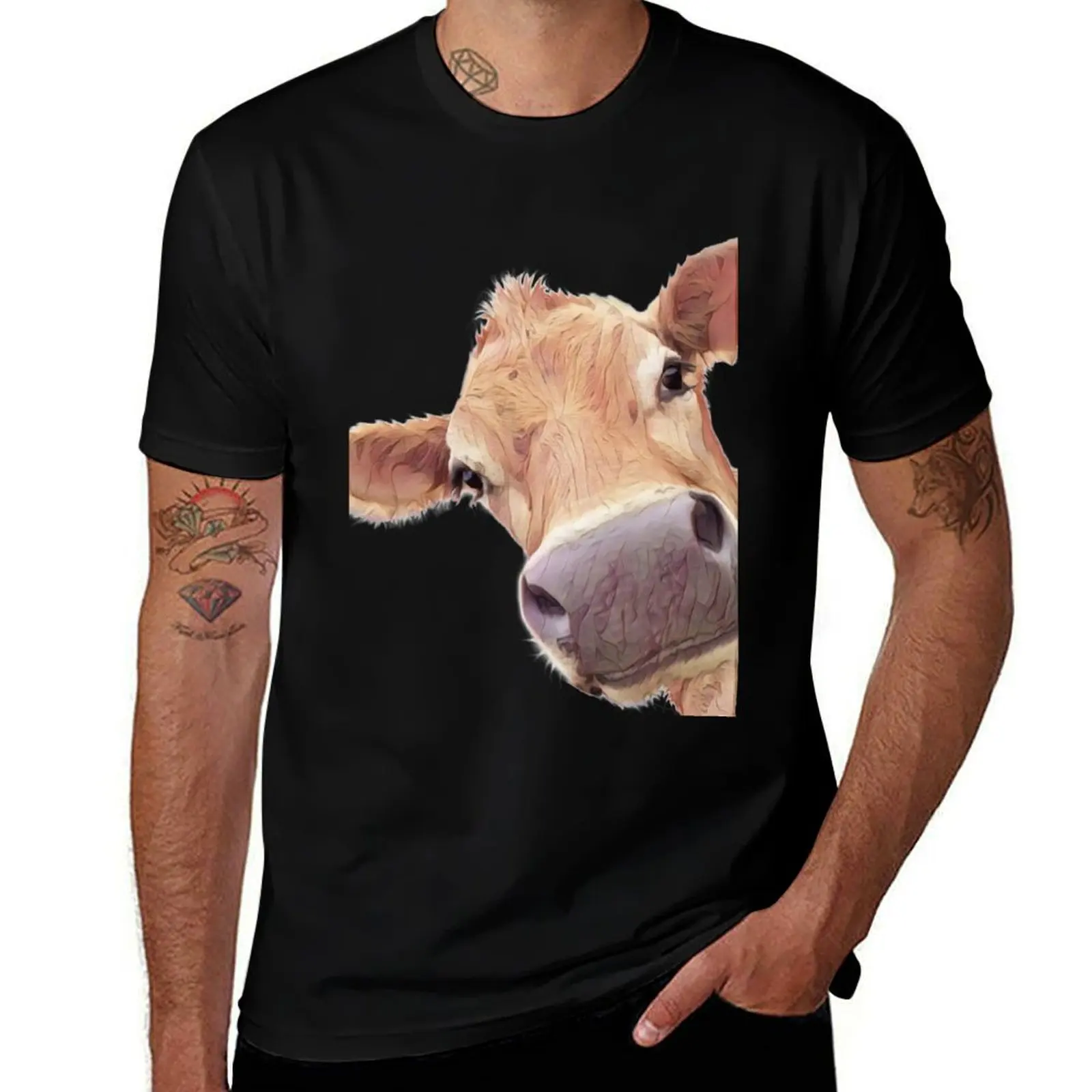 

Jersey Cow T-Shirt oversize t-shirts man plain anime tshirt vintage t shirt men