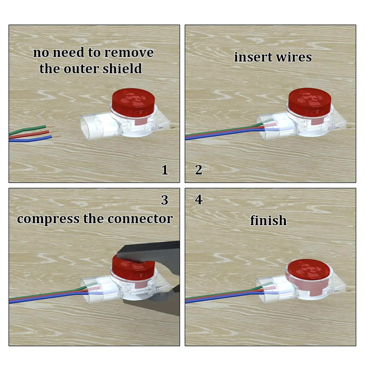 ZoeRax 100PCS K1 K2 K3 Connector Wire Splice Connector RJ45 RJ11 Wiring Ethernet Telephone Cable Cord UY2 Network Cable Terminal