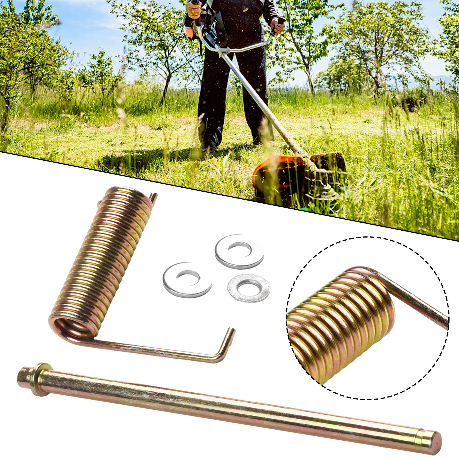 Kit de montage de déflecteur de pièces de rechange, pièces de tondeuse à gazon, tige de déflecteur à ressort, écrou de poussée, accessoires d'outils de jardin flambant neufs