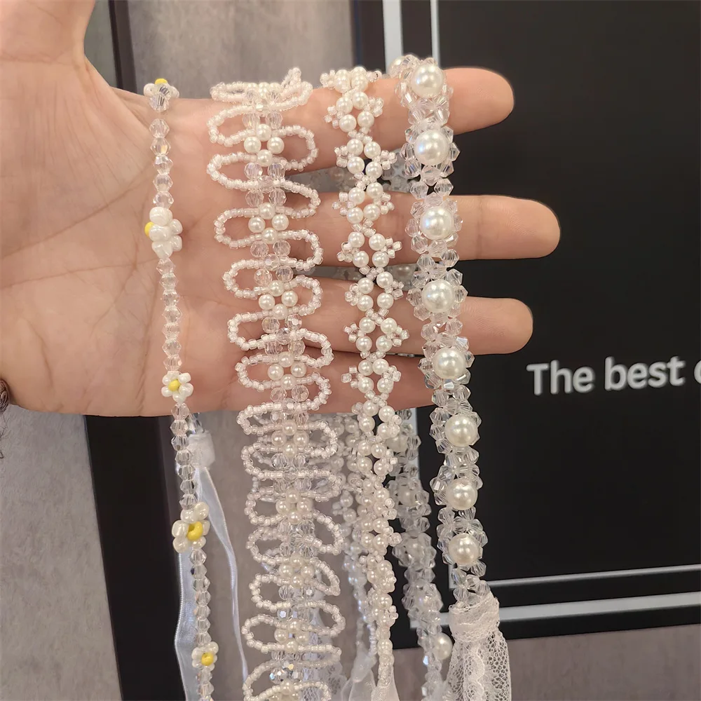 Boot Charms Lace Beaded Shimmering Faux Pearl Chain Ornament for Women Girls Tall Snow Boots Winter Holiday Lightweight