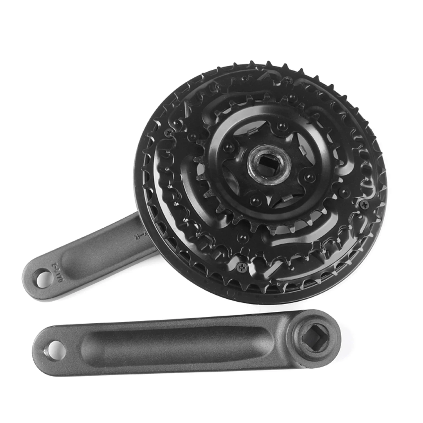 

YASITE Mountain Bike Chainring 2/24/27 Speed 42T70mm Aluminum Alloy Crankt Gear Guarded for Mountain Bicycles