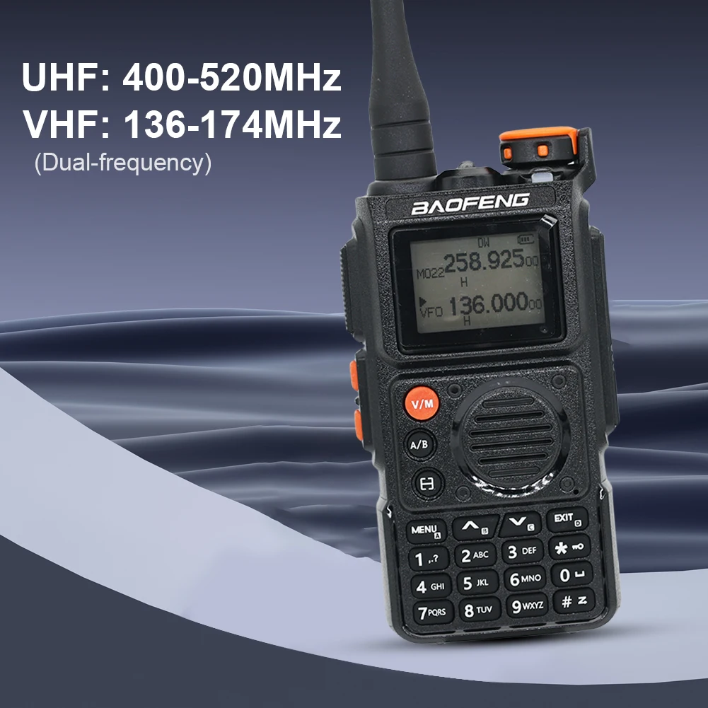 Baofeng UV-K6 UHF VHF DTMF NOAA Langstrecken-Amateurfunk Drahtlose Kopierfrequenz Multiband-Handie-Talkie mit NOAA-Wetteralarm