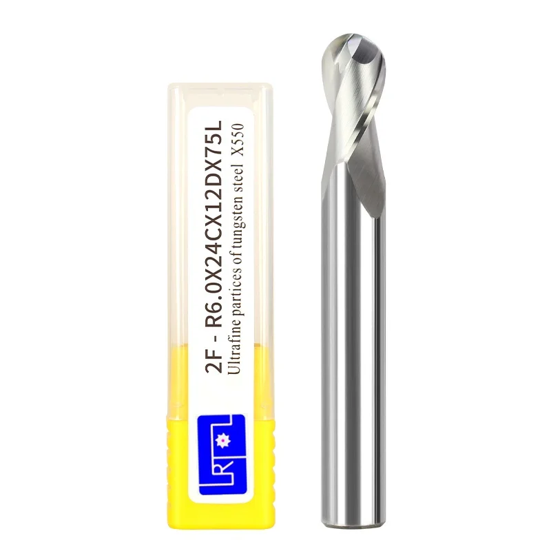 

R2-R10*50 60 75 100mm Ball Nose Milling cutter Process AL solid carbide chamfer cutter cnc cutter bits