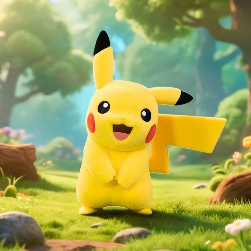 Покемон аниме флокированные фигурки Пикачу Иви Пачирису Psyduck Pawmi FUNISM натуральная модель орнамент игрушка в подарок