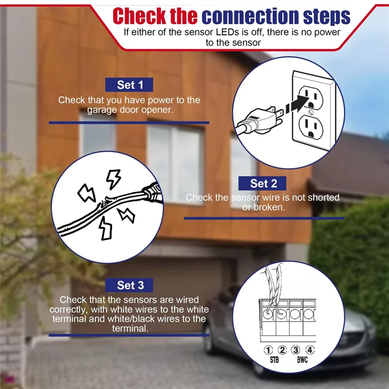 N75R-Garage Door Sensor Chamberlain Garage Door Sensors Liftmaster Garage Door Opener