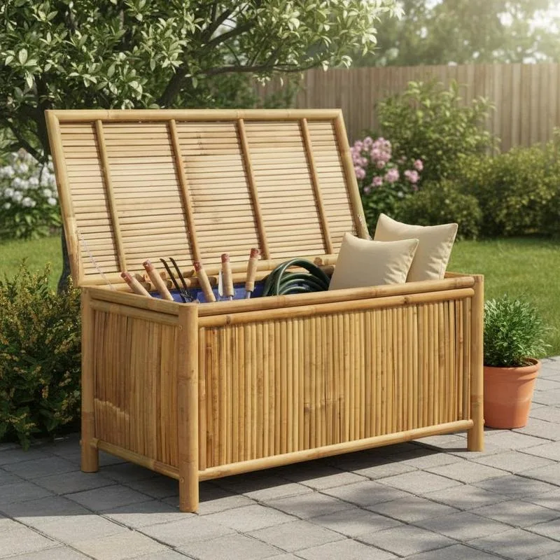 Gartenbox, 110x52x55 cm, Bambus