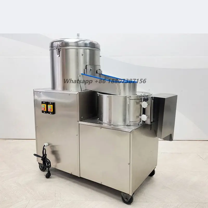 Industrial Multi Function Potato Washing Machine Combined With Peeling And Cutting For Potato Carrot Radish Cassava