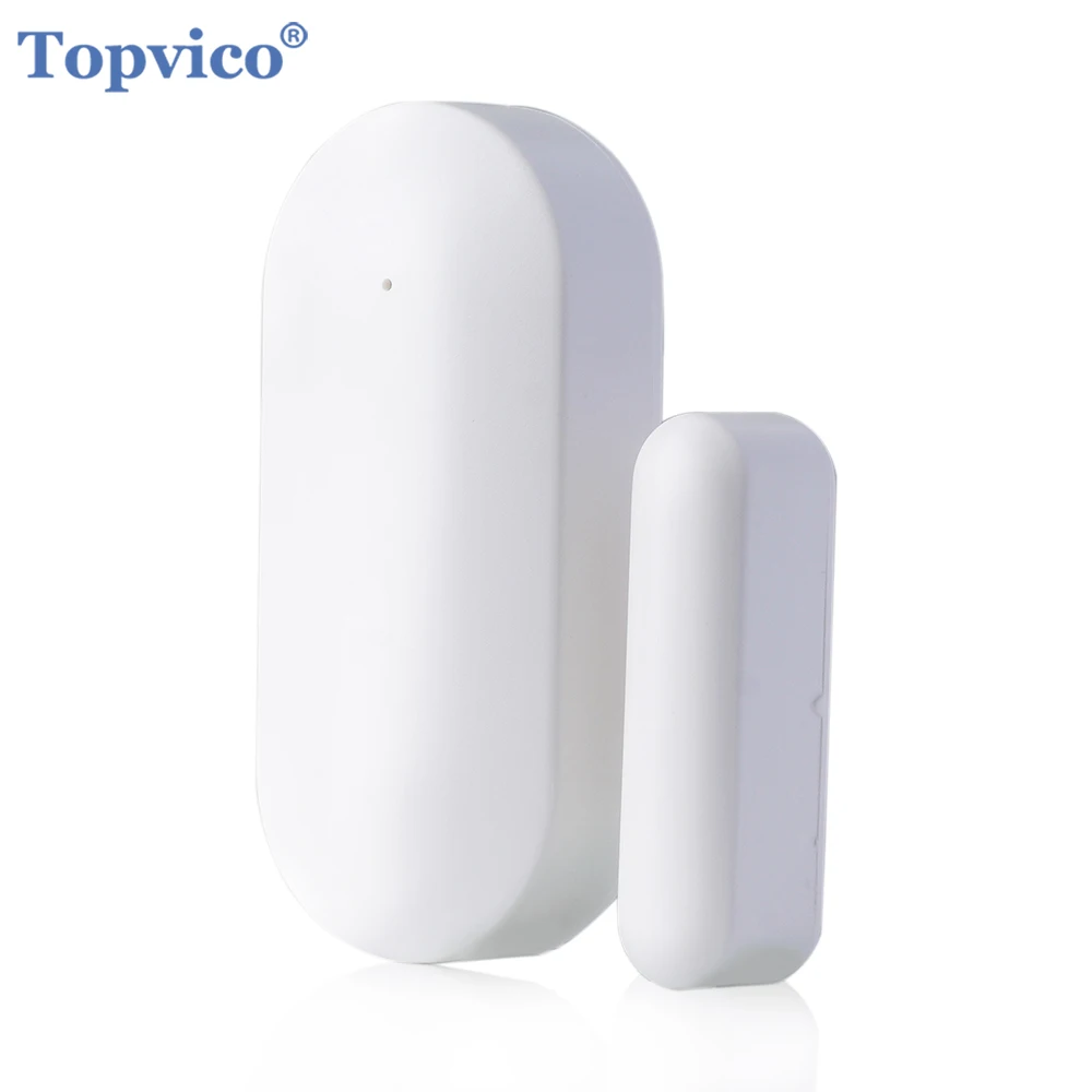 Topvico 1/2/3/5pcs 433mhz Door Sensor Window Garage Porch Magnetic Contact Opening Alarm Hub Required