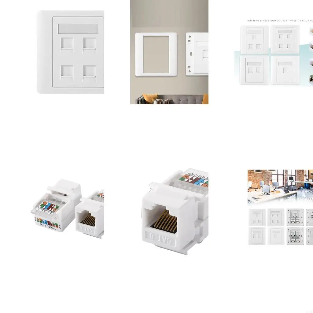 E1PF Tool Easy Installation Internet Faceplates Modern for Office & Hotel Use