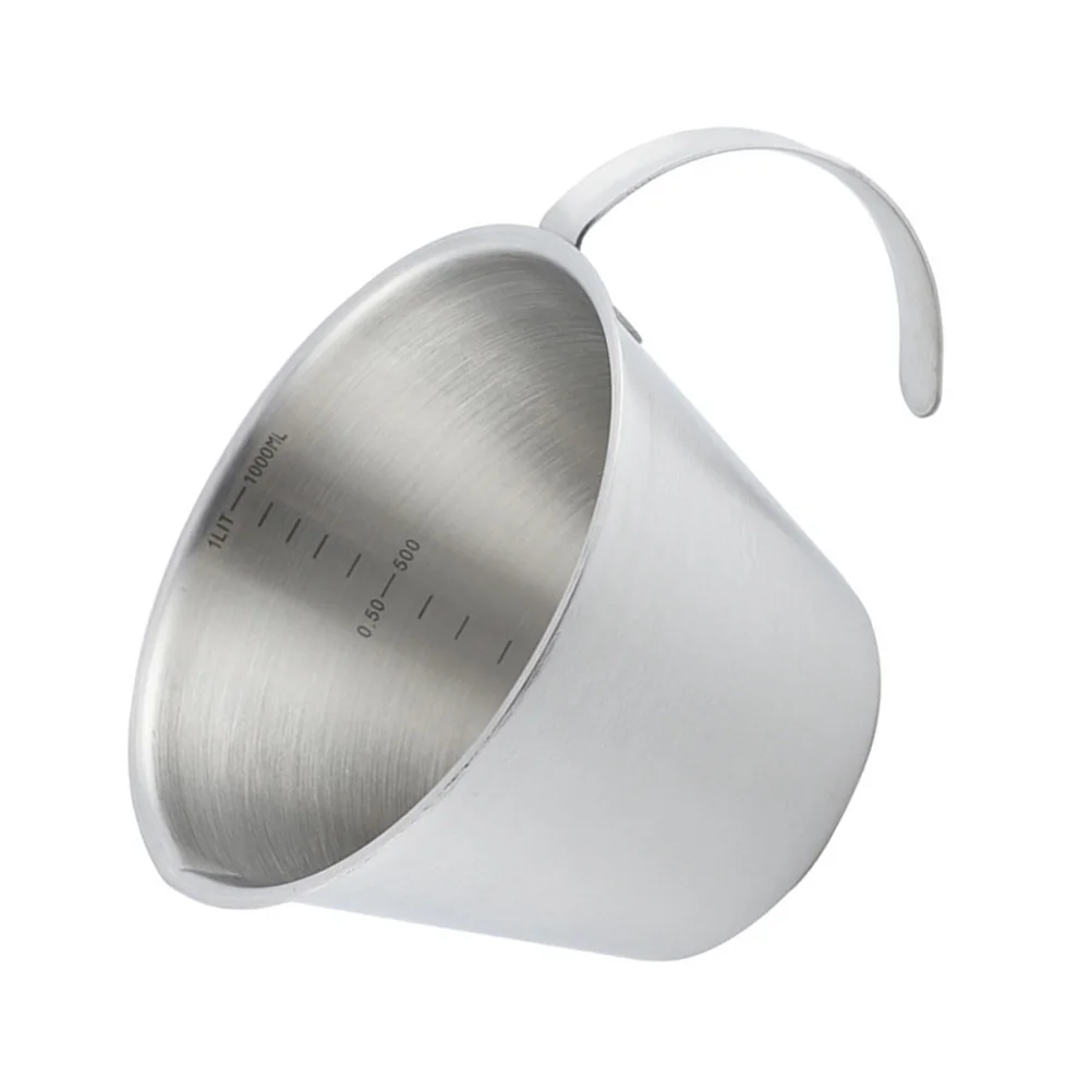 

1pc Stainless Steel Measuring Cup Rustproof Kitchen Baking Tool For Milk Tea Coffee Smoothie Bar Party Use