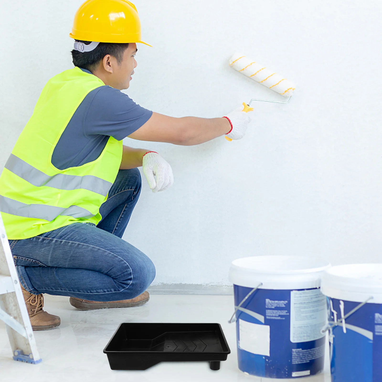 

3Pcs Plastic Mixing Tray Large Capacity Colors Mixing Tools for Painters Wall Art Drawing Painting Tray for Decoration Pigment