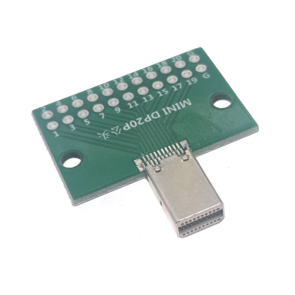 DP Display port 20PIN male Plug female socket connector video interface test board for data line Cables MINIDP circuit board