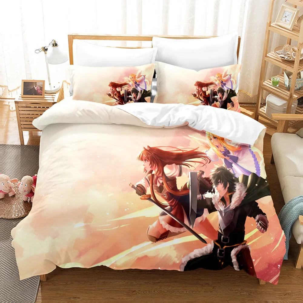 Fashion 3D The Rising Of The Shield Hero Bedding Sets Duvet Cover Set With Pillowcase Twin Full Queen King Bedclothes Bed Linen